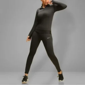 ست بلوز شلوار ورزشی زنانه نایک انگشتی و نیم زیپ